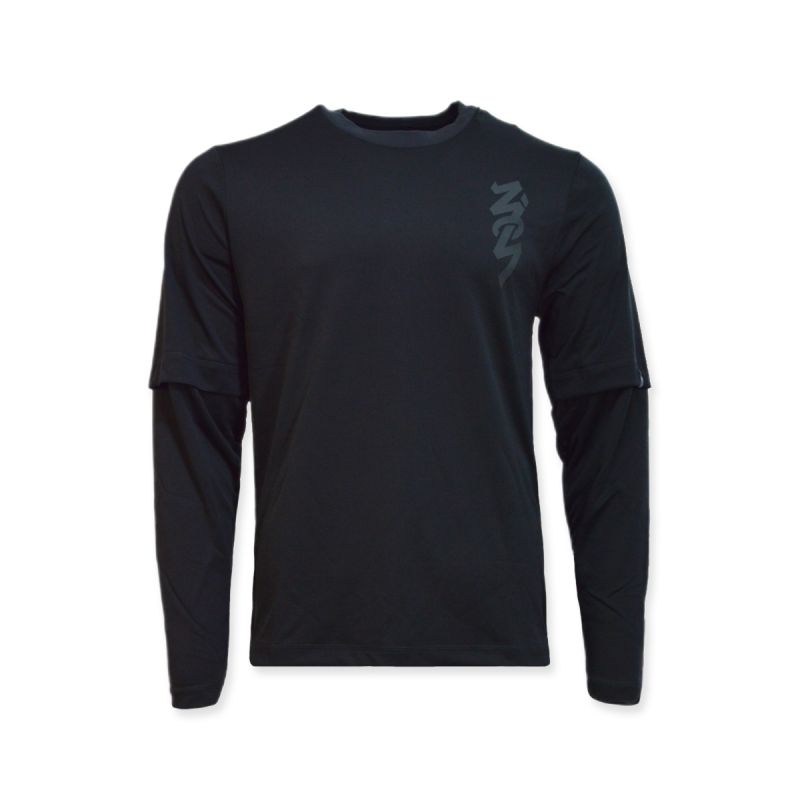 Air Jordan Zion Longsleeve Shooting Shirt Black/Dk Smoke Grey/Dk Smoke Gray - DJ5871-010