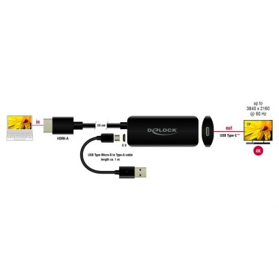3. DeLOCK Adapter HDMI-A male > USB Type-C female black