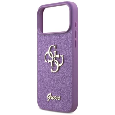 6. Guess Fixed Glitter Big 4G case for iPhone 17 Pro Max - purple
