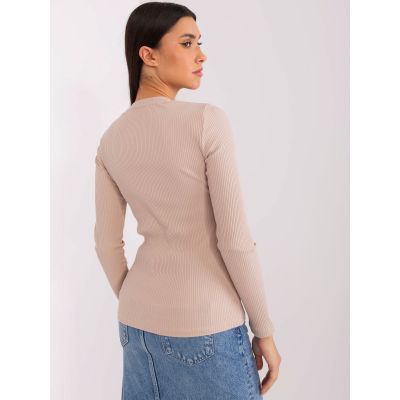 2. Beige striped blouse BASIC FEEL GOOD (RV-BZ-9207.41X)