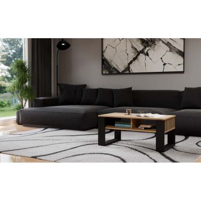 4. COFFEE TABLE MODERN 2P SLIM ARTISAN BLACK LEG