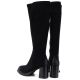 5. Women’s black faux suede heeled boots Potocki SZ12849