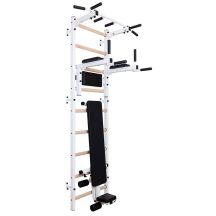 GYMNASTIC LADDER WITH A HAND BAR AND A BENCH FOR EXERCISES BENCHK 723W