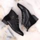 7. Filippo W PAW478A black patent leather ankle boots with insulated crocodile sole