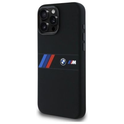 2. BMW Silicone Middle Stripe MagSafe Case for iPhone 16 Pro Max - Black