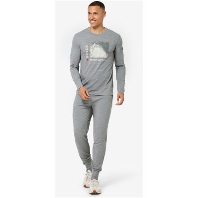 SUPER.NATURAL M SUPER MOUNTAIN LS Long-Sleeve Shirt, Grey