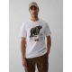 Men's regular printed T-shirt 4F 4FKAW26TTSHM4473-11S