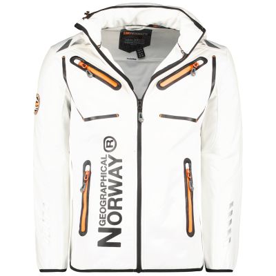 2. Men’s Softshell Jacket Geographical Norway RAINBOW MEN WHITE QUES 056 SIZE XL (WU1270H/GN-WHITE)