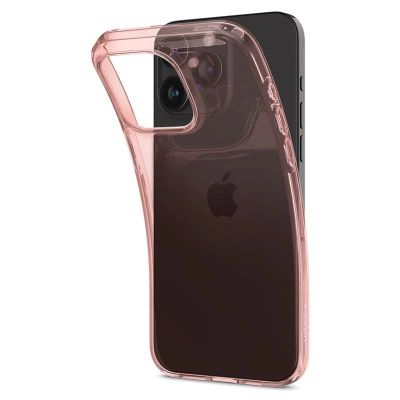6. Spigen Crystal Flex Case for iPhone 15 Pro Max - Pink/Transparent