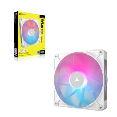 2. Corsair iCUE LINK RX140 RGB Fan 14cm White 1pc.