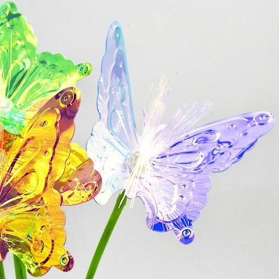 3. SOLAR LIGHT BUTTERFLIES DANCING IN THE WIND 6 LED 72 CM