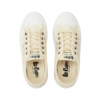5. Lee Cooper women's shoes sports sneakers beige platform lace
