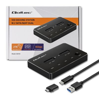 2. QOLTEC 2X SSD M.2 SATA | NGFF | USB TYPE C DOCKING STATION