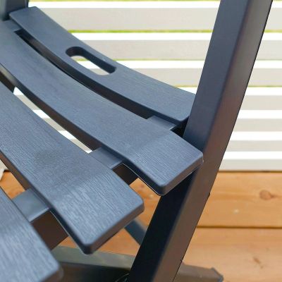 34. SET OF 4 FOLDABLE PLASTIC CATERING CHAIRS KOMODO ANTHRACITE