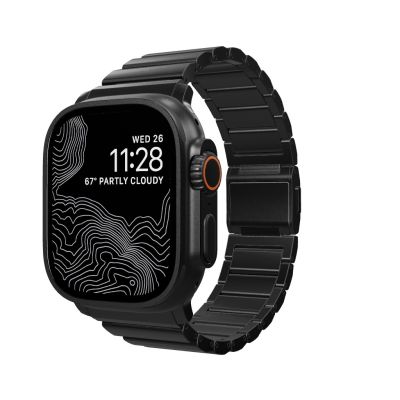 3. NOMAD Titanium Band - titanium bracelet for Apple Watch 46mm/49mm (black hardware) V2