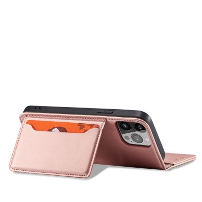 3. Magnet Card Case case for iPhone 14 Pro flip cover wallet stand pink