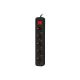 4. LANBERG Power Strip 1.5 m, 5 x 230 V SCHUKO with Switch, Pure Copper Cable, Black