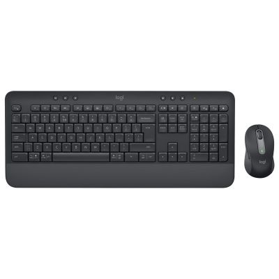4. Logitech Signature MK650 Combo For Business Keyboard Included Mouse Office Bluetooth QWERTY American International Graphite