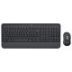 4. Logitech Signature MK650 Combo For Business Keyboard Included Mouse Office Bluetooth QWERTY American International Graphite