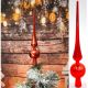 27. CHRISTMAS TREE TOP, HEIGHT 25 CM, RED