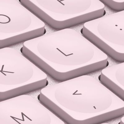 2. LOGITECH MX Keys Mini 920-010500 Pink Wireless Keyboard