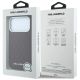 8. Karl Lagerfeld Grained Allover Logo Metal Elongated MagSafe Case for iPhone 17 Pro / 18 Pro Max - Burgundy