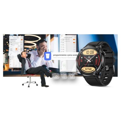 21. Gravity GT21-7 Smartwatch + Black Silicone Strap