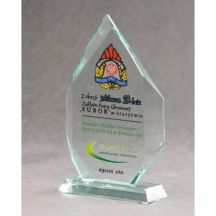 Glass trophy with LuxorJet color print and case