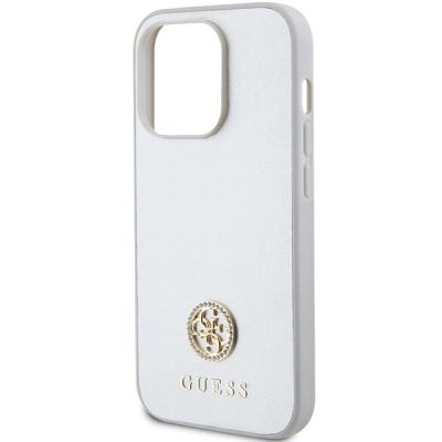 6. Guess Strass Metal Logo case for iPhone 15 Pro - silver