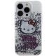3. Hello Kitty IML Kitty On Bricks Graffiti case for iPhone 15 Pro - white