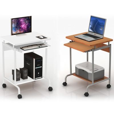 5. TECHLY SMALL COMPUTER DESK 600X450 ON WHEELS