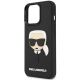 6. Karl Lagerfeld KLHCP14LKH3DBK iPhone 14 Pro 6.1 "black / black hardcase 3D Rubber Karl`s Head
