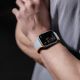 6. Magnetic Apple Watch SE, 9, 8, 7, 6, 5, 4, 3, 2, 1 (41, 40, 38 mm) Dux Ducis Strap (LD Version) - gray-orange
