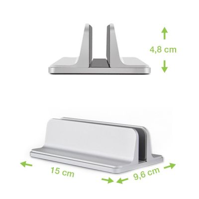 2. TECHLY 17" VERTICAL LAPTOP STAND WITH WIDTH ADJUSTMENT