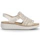 2. Women's beige woven platform sandals Rieker 69276-60