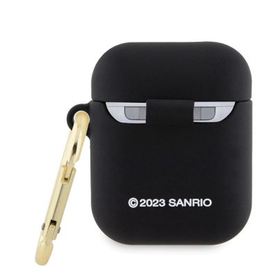 2. Hello Kitty Silicone 3D Kitty Head case for AirPods 1/2 - black