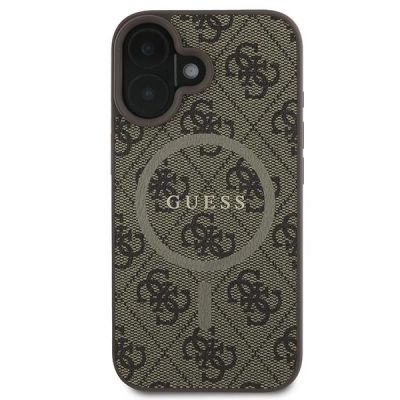 3. Guess 4G Ring Classic Logo MagSafe iPhone 16 Plus Case - Brown