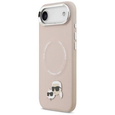 2. Karl Lagerfeld Karl & Choupette Pins MagSafe Case for iPhone Air Pink