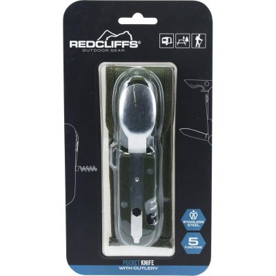 4. 5-in-1 SURVIVAL TOURIST KIT, POCKET KNIFE WITH CUTLERY