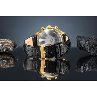 6. Giewont Chronograph Sapphire Black and Gold Men's Watch GW6310-A4