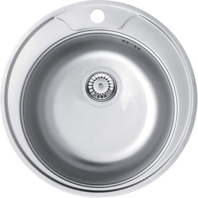 Deante Cornetto Plus Round Sink with Flange, Polished Steel ZHC0813
