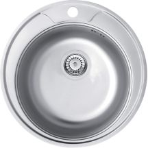 Deante Cornetto Plus Round Sink with Flange, Polished Steel ZHC0813