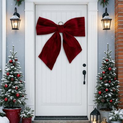 6. DECORATIVE BURGUNDY BOW 67x72x9CM MICA