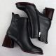 4. Black leather women’s ankle boots with a decorative heel Filippo DBT7363