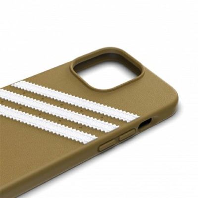 5. Adidas OR Molded Case PU for iPhone 13 Pro / iPhone 13 - Beige and Gold