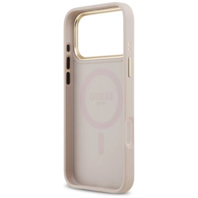 7. Guess Peony Hot Stamp MagSafe Case for iPhone 17 Pro Max - Pink