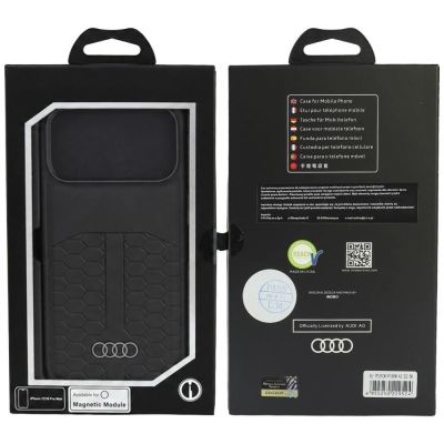5. Audi Leather Case MagSafe for iPhone 18 Pro Max / 17 Pro Max - Black