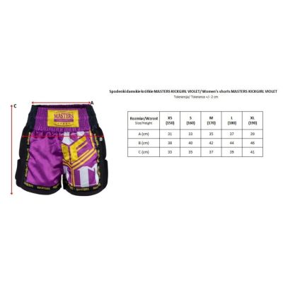 5. MASTERS KICKGIRL VIOLET women's shorts