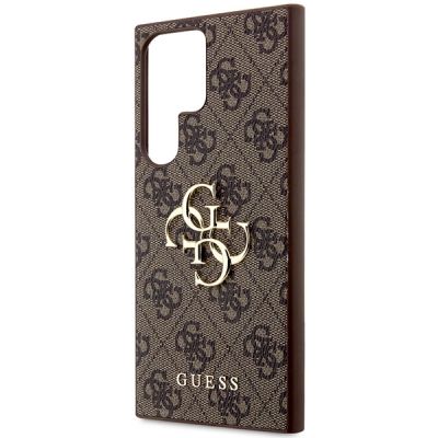 6. Guess 4G Big Metal Logo Case for Samsung Galaxy S24 Ultra - Brown