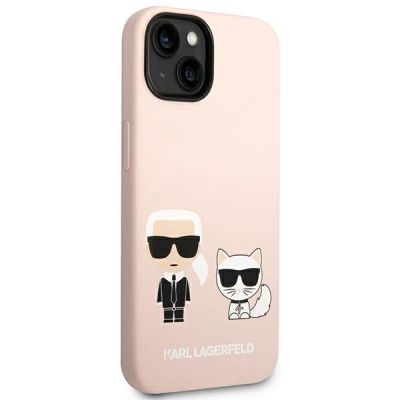 4. Karl Lagerfeld KLHMP14SSSKCI iPhone 14 6.1 "hardcase light pink / light pink Silicone Karl & Choupette Magsafe